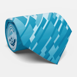Cravate Crystal Prism Spectrum rayé Turquoise à deux côtés