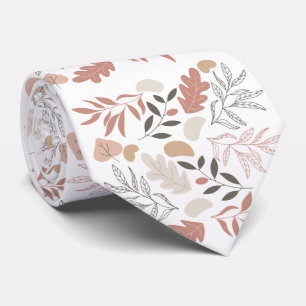 Cravate Cute Boho Feuille sans couture Motif