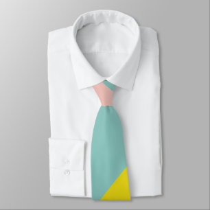 Cravate Cute Color Block Stripes in Minty Pastels