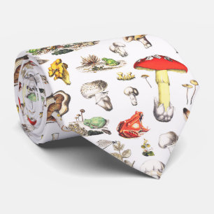 Cravate Cute Cottagecore Forêt Champignons Grenouille Esca