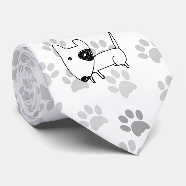 Cravate Cute English Bull Terrier (Roulé)