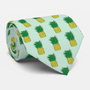 Cravate Cute Exotic Ananas Motif Jaune Vert Design