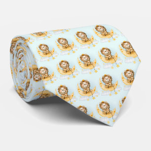 Cravate Cute Lion Pêche sur la Lune Motif