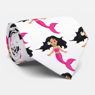 Cravate Cute Mermaid à queue rose Thunder_Cove