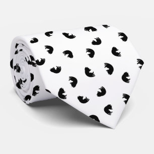 Cravate CUTE Motif de chat noir et blanc