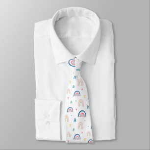 Cravate Cute Rainbows & Hearts Motif