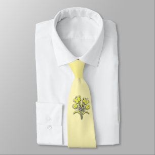 Cravate Daffodique à fleurs jaunes