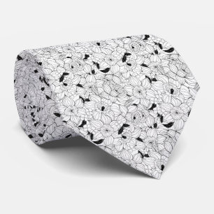 Cravate Daffodiques motif floral printanier