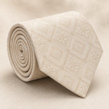 Damassé Royal Jacquard Diamant Crème Champagne