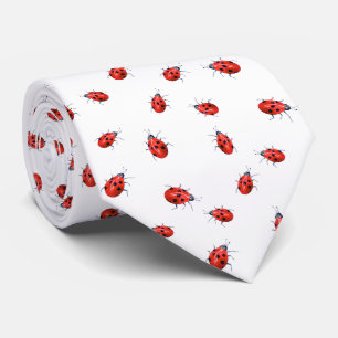 Cravate Dames rouges sur fond blanc