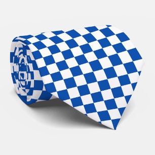 Cravate Damier bleu cobalt classique