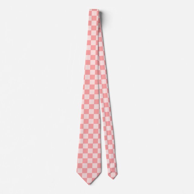 Cravate Damier rose (Devant)
