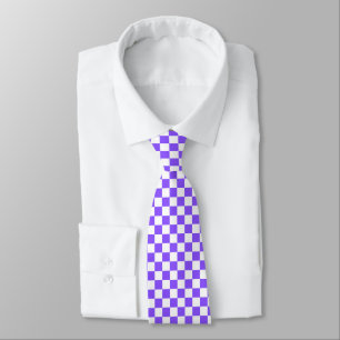 Cravate Damier violet classique visuel 