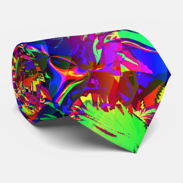 Cravate Dans la Jungle, la Puissante Jungle moderne abstra (Roulé)