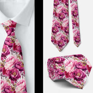 Cravate d'aquarelle rose vif