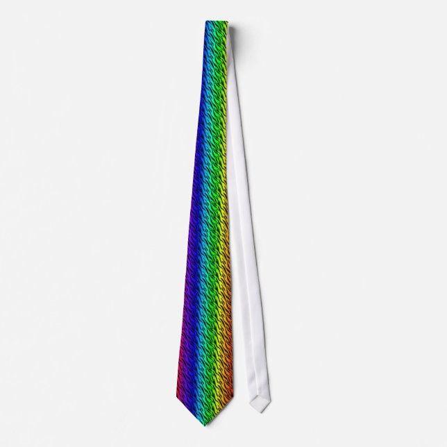 Cravate de bande animale Rainbow Pride (Devant)