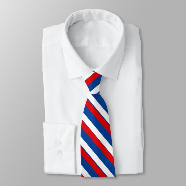 Cravate de bande présidentielle rouge, blanc et bl (Attaché)