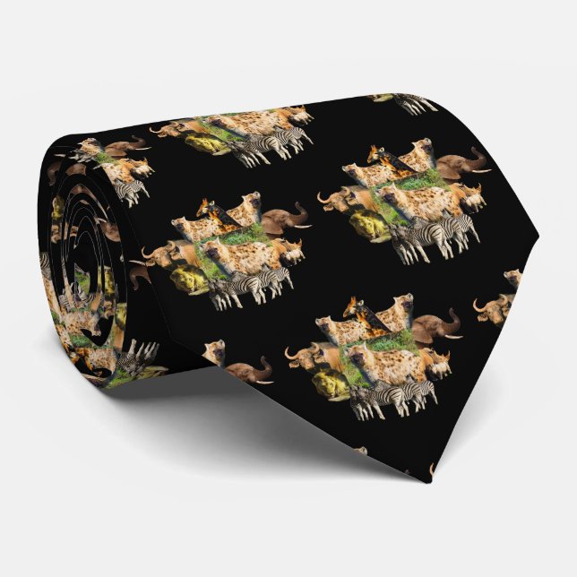 Cravate de cadre faunique Hyena tacheté (Roulé)