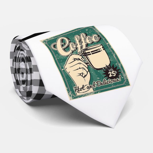 Cravate de café rétro (Roulé)