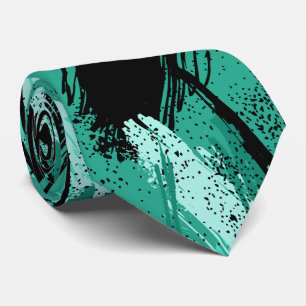 Cravate de camouflage Turquoise noir