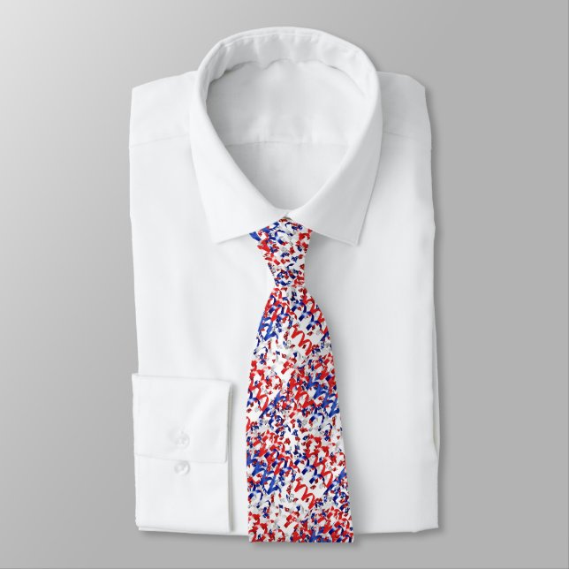 CRAVATE DE CÉLÉBRATION BLEU BLANC ROUGE (Attaché)