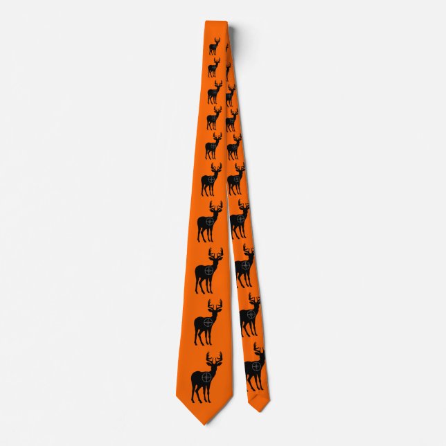 Cravate de chasse aux cerfs - Orange (Devant)