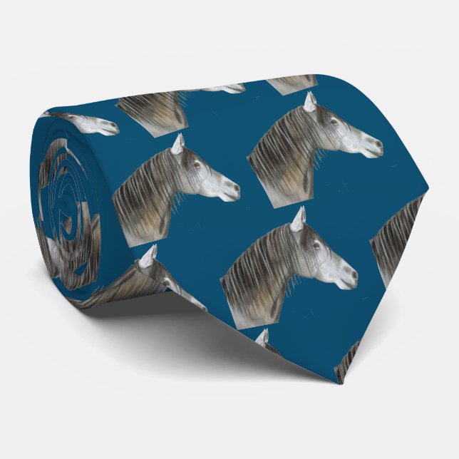 Cravate de Cheval gris (Roulé)