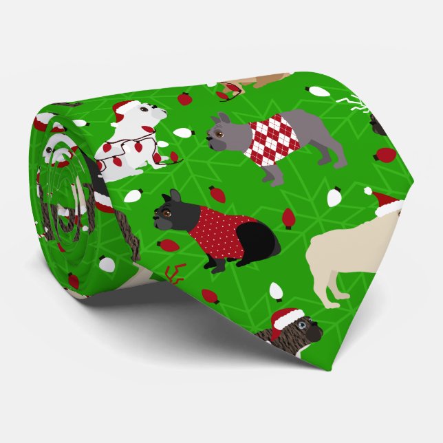 Cravate de chien de taureau de Noël (Roulé)
