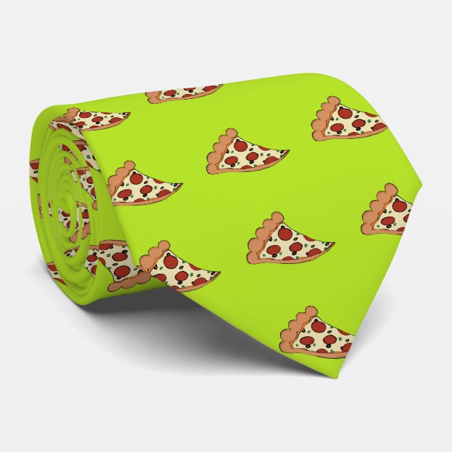 Cravate de conception de tranche de pizza (Roulé)