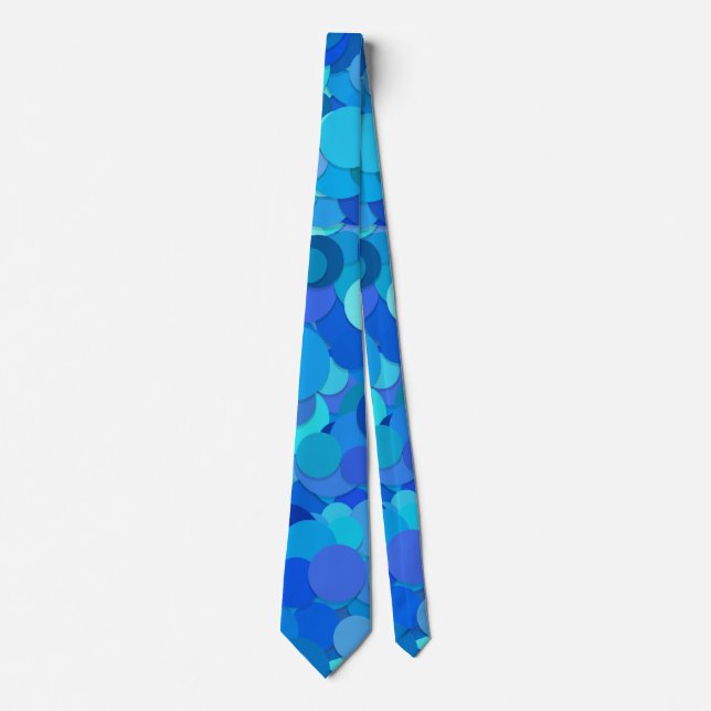 cravate de confetti bleu (Devant)