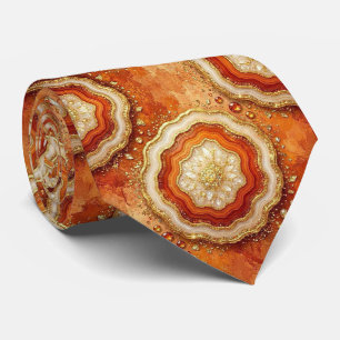 Cravate de costume de luxe Tie Rust + Geode Or