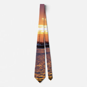 Cravate de coucher de soleil de la passion violett
