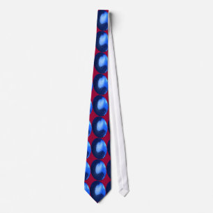 Cravate de design bleu