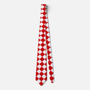 CRAVATE DE DIAMANT ROUGE ET BLANC
