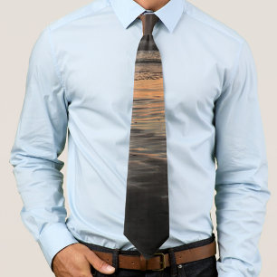 Cravate De Dusk Jusqu'À La Lumière Du Fil À La Plage Photo