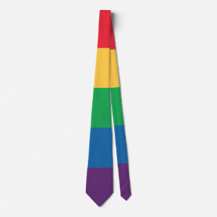 Cravate de fierté de drapeau d'arc-en-ciel