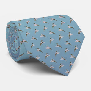Cravate de frénésie de colibri (bleu de ciel)