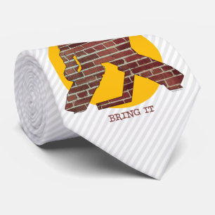 Cravate de gardien de but de hockey à mur de briqu