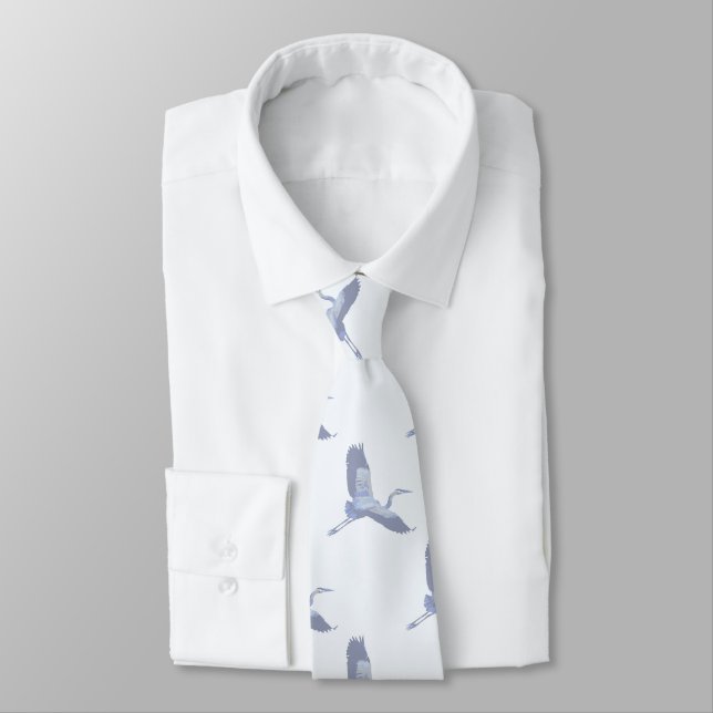 Cravate de Héron Bleu pour Femmes et Hommes (Attaché)