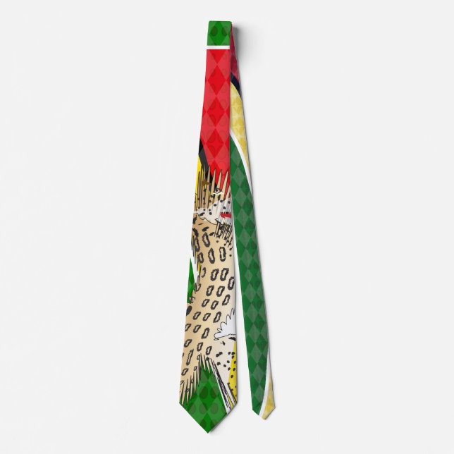 Cravate de Jaguar de drapeau de la Guyane par (Devant)