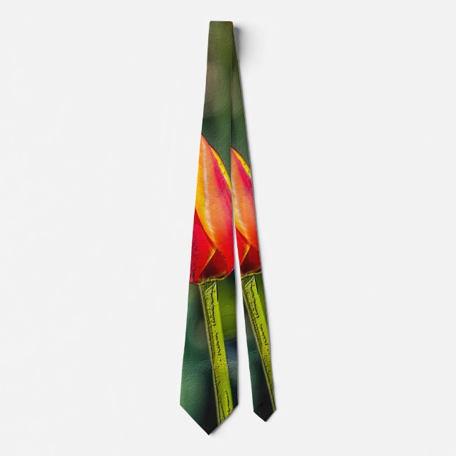 Cravate de jardin de tulipes texturées (Devant)