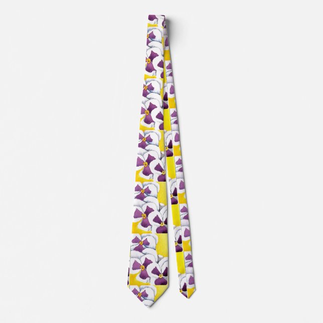 cravate de jardin fleuri "Pansy 4" (Devant)