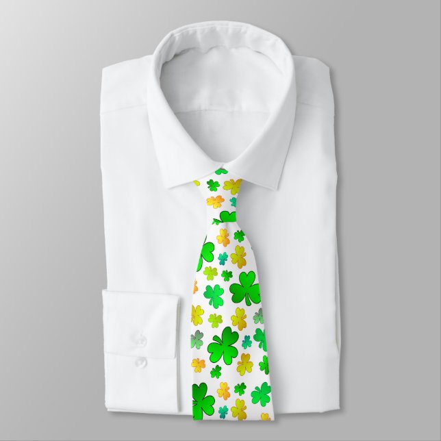 Cravate de la fête du shamrock St. Patrick (Attaché)