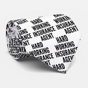 Cravate de l'agent d'assurance de travail