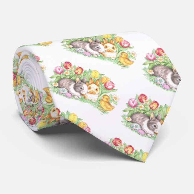 Cravate de lapin de Pâques de vacances de ressort (Roulé)