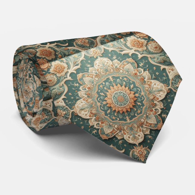 Cravate de luxe de style designer persan | Fausse  (Roulé)