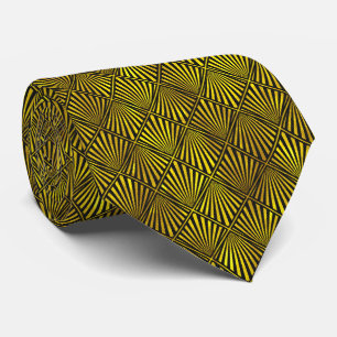 Cravate de luxe Gold et Black Art Déco