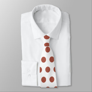 Cravate De mignons pois en terre cuite blanc