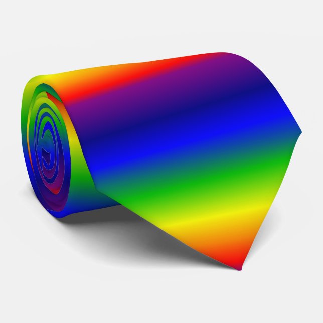 Cravate de Motif arc-en-ciel coloré (Roulé)