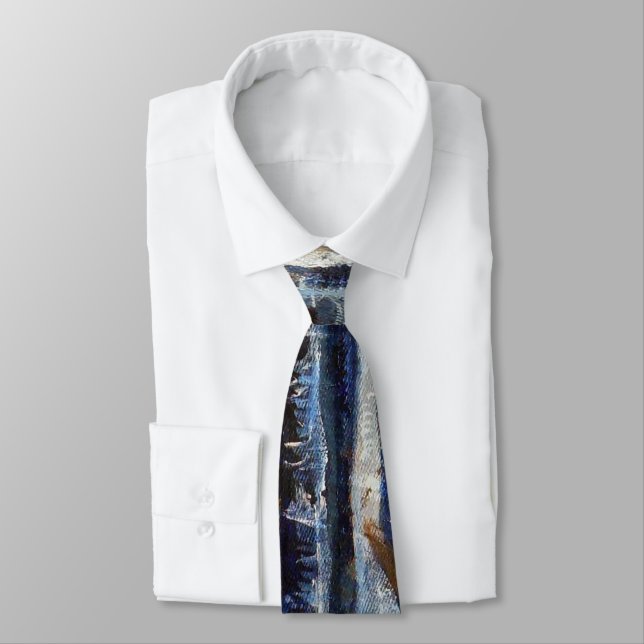 Cravate de motif d'arbres de bouleau (Attaché)